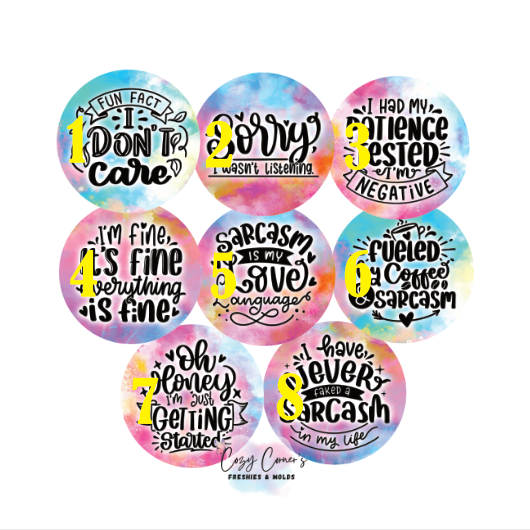 Sarcastic Cardstock rounds