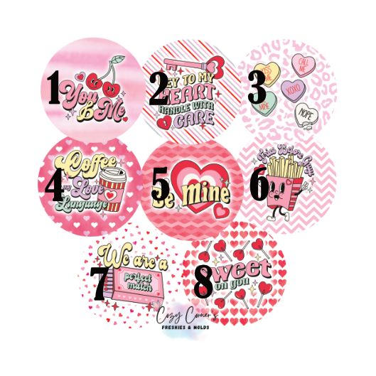 Valentine's Day Cardstock rounds