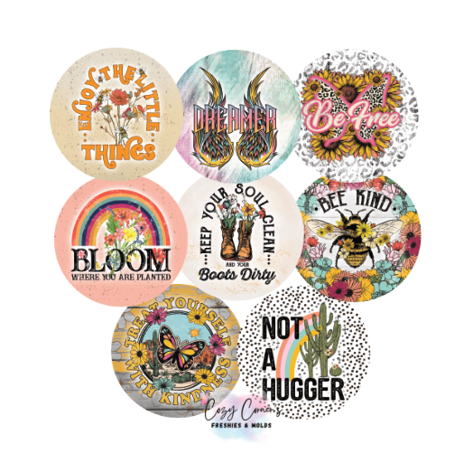 Boho Cardstock rounds