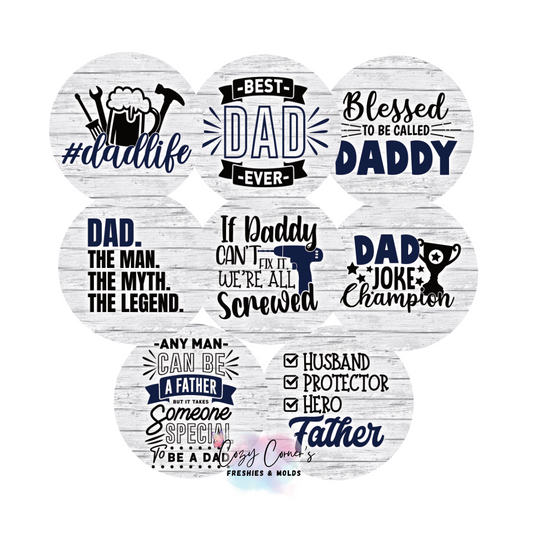 Dad life Cardstock rounds