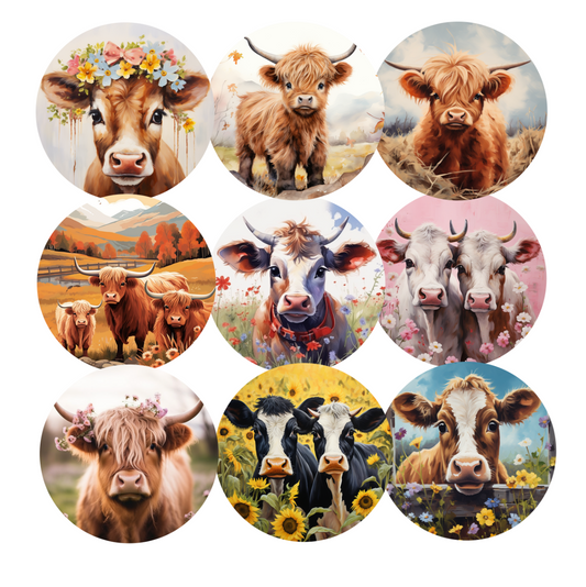 The ultimate Cow Variety Pack Cardstock rounds