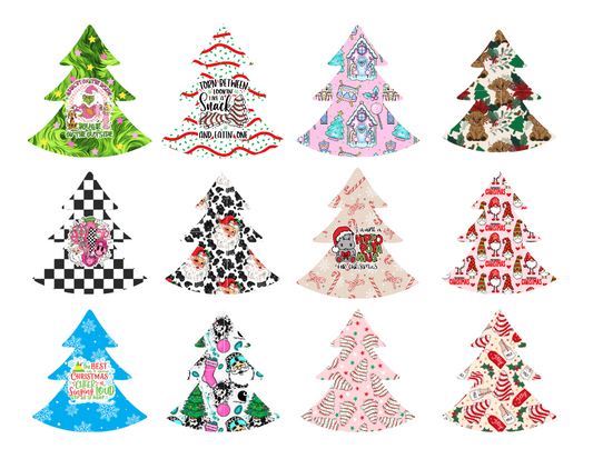 Christmas Tree Shaker Cardstock inserts