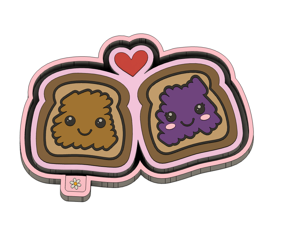 Peanut Butter and Jelly Valentine's Day Mold