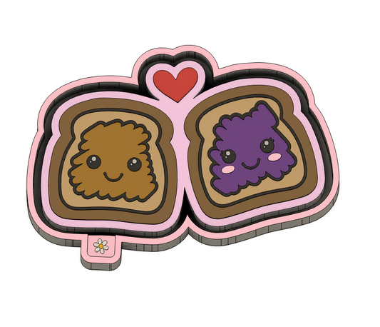 Peanut Butter and Jelly Valentine's Day Mold