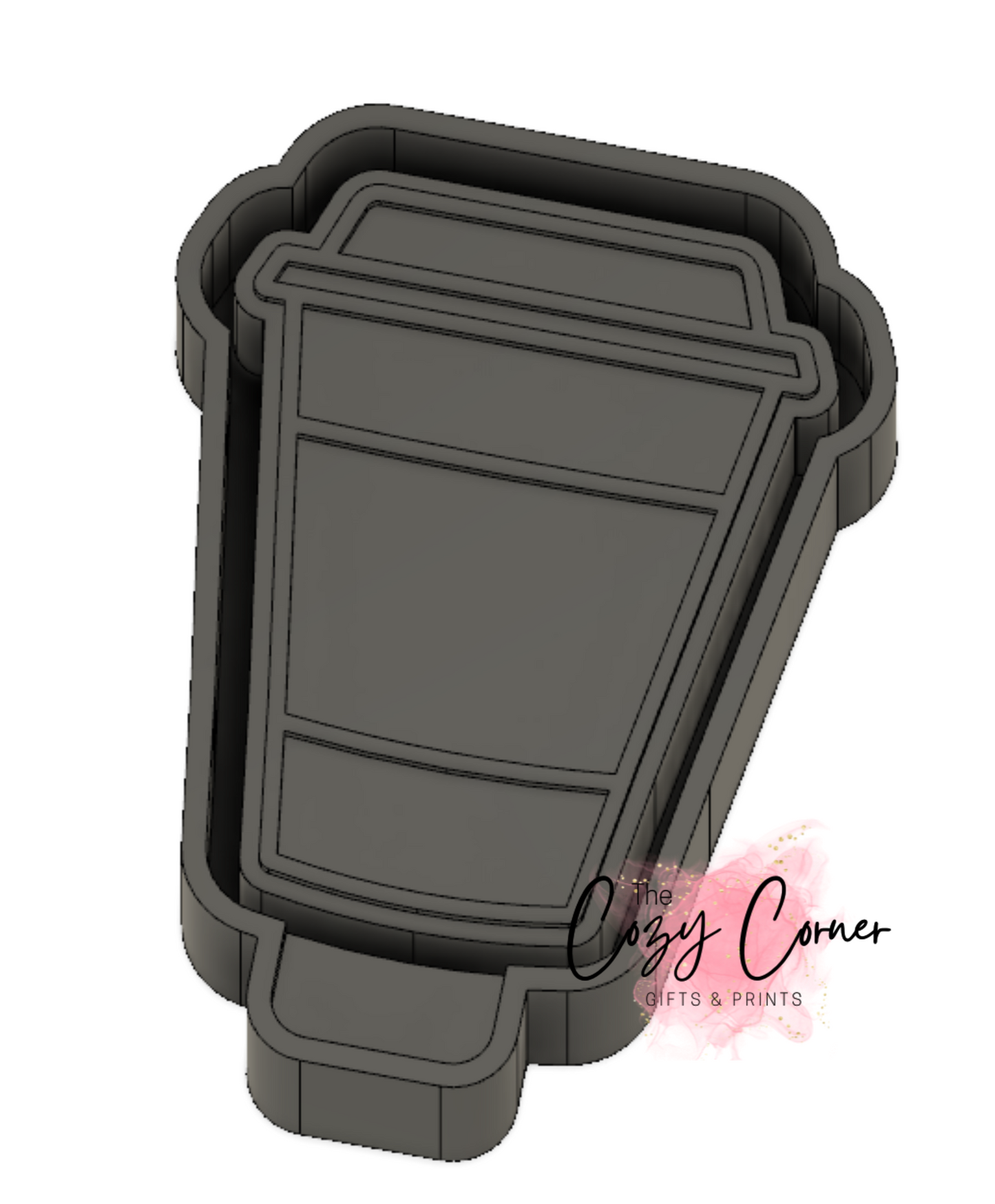Coffee Cup cardstock Freshie mold W/ SVG