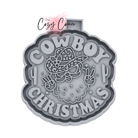 Cowboy Santa Christmas freshie mold