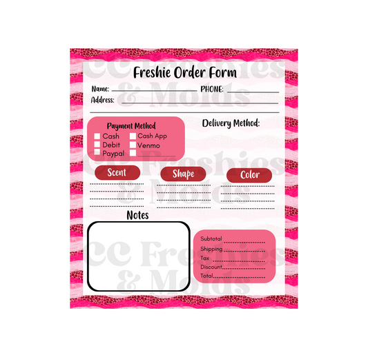 Pink Order Form Notepad