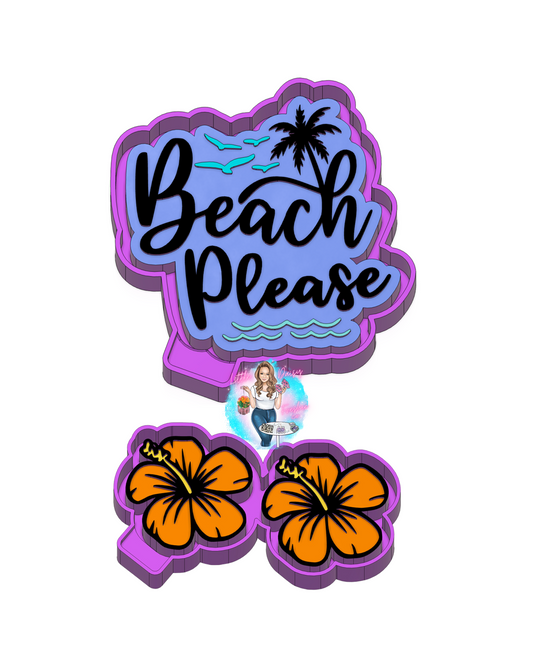 Beach Please Freshie mold and Vent Clips