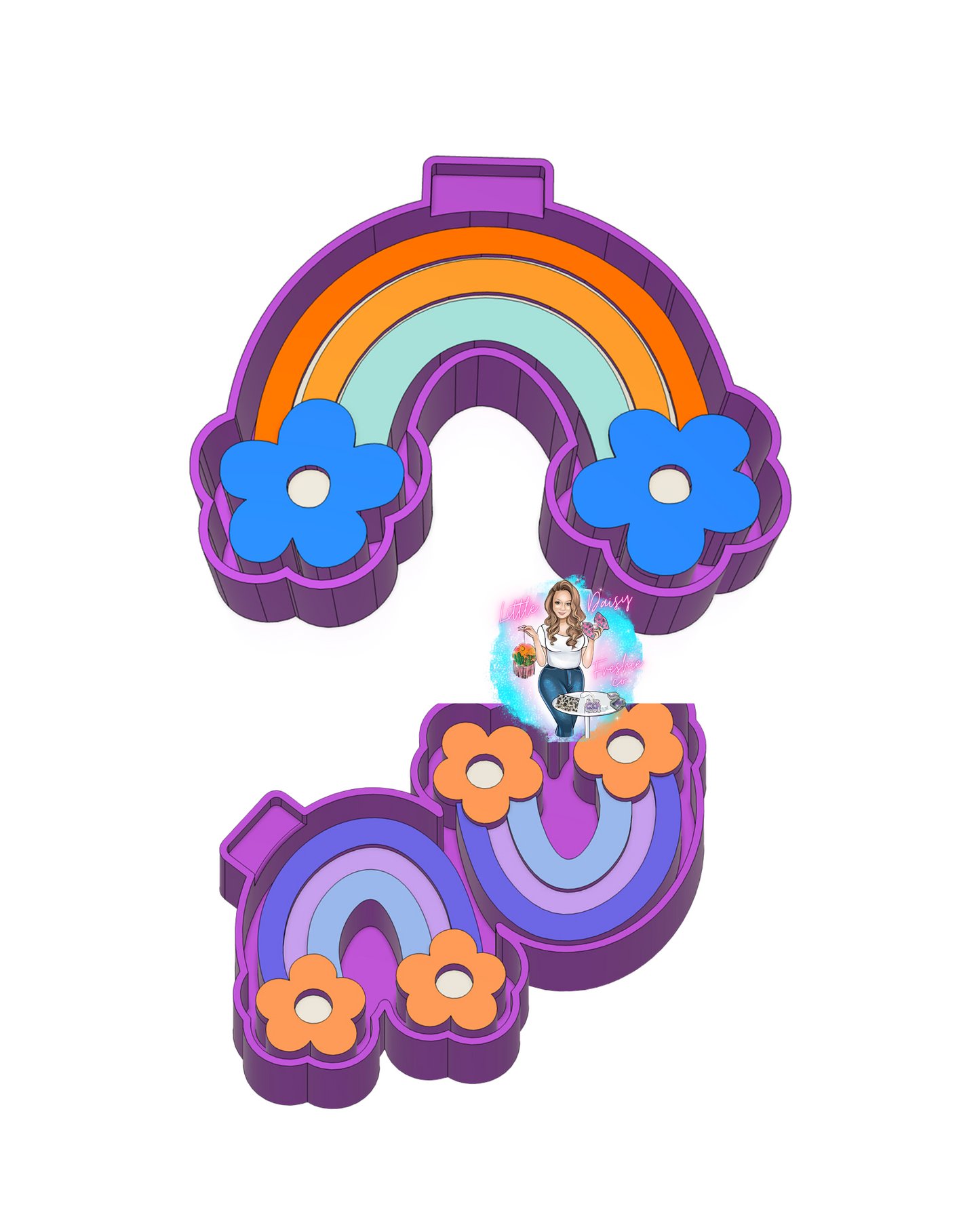 Rainbow Freshie mold and Vent Clips