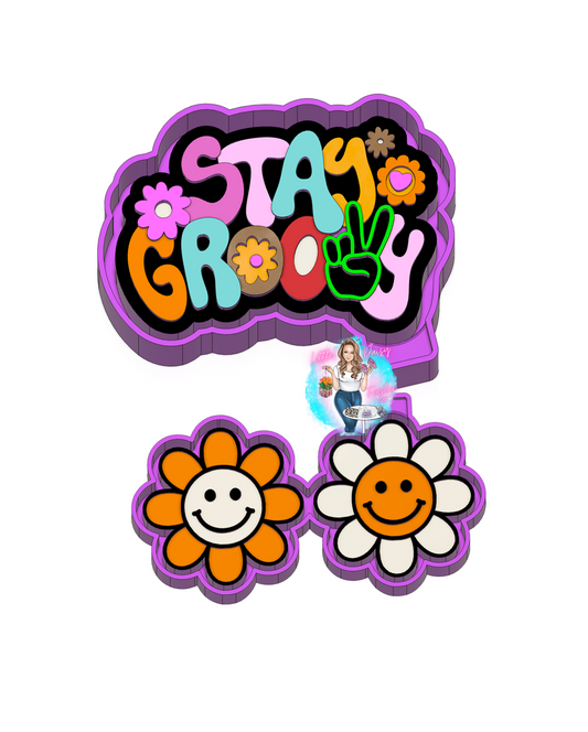 Stay Groovy Freshie mold and Vent Clips