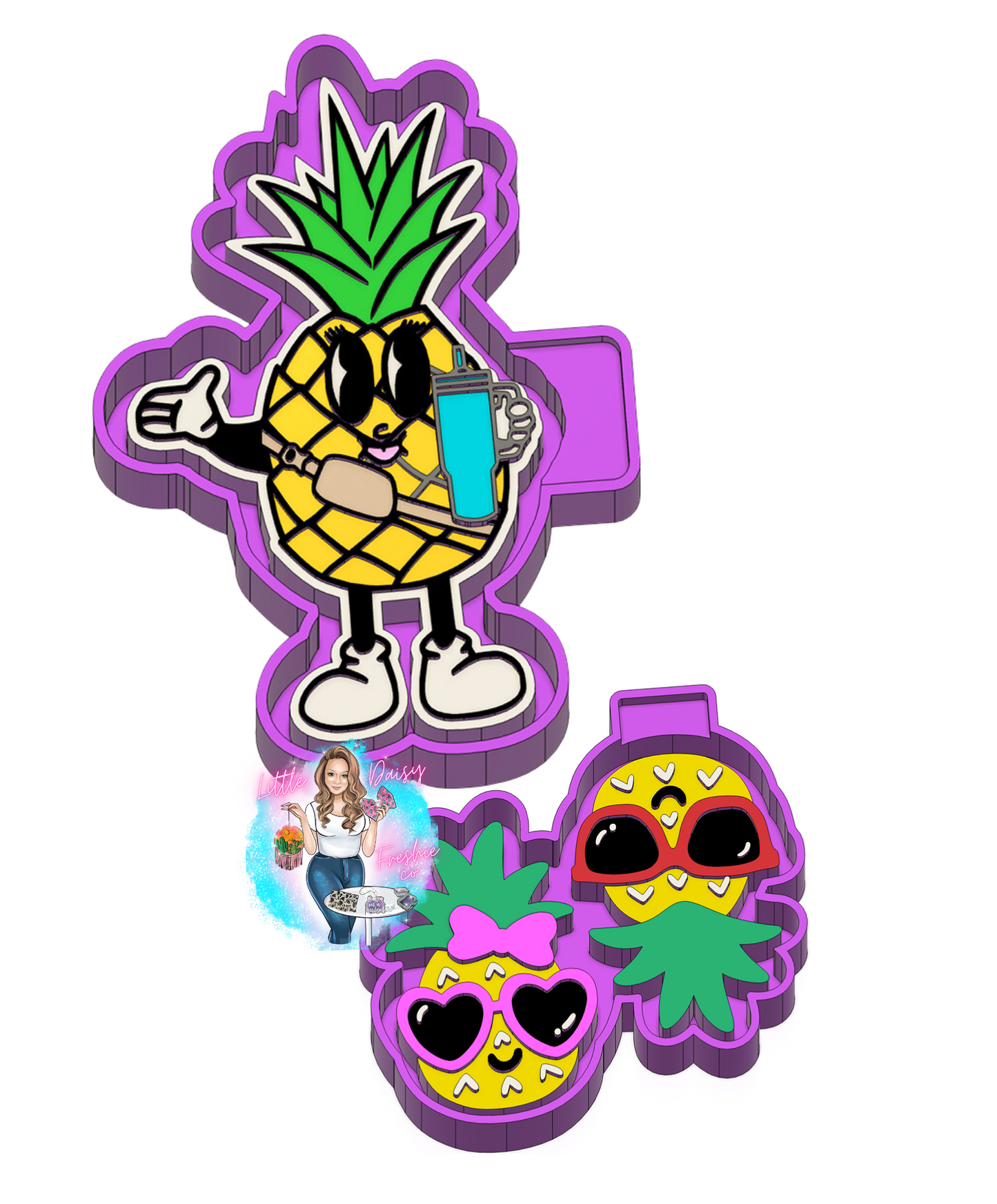 Pineapple Fam. Freshie mold and Vent Clips