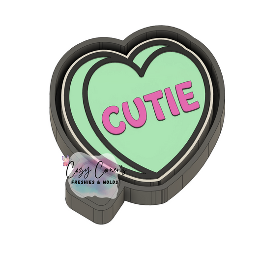 Cutie Candy Heart Valentine's Day Heart Mold