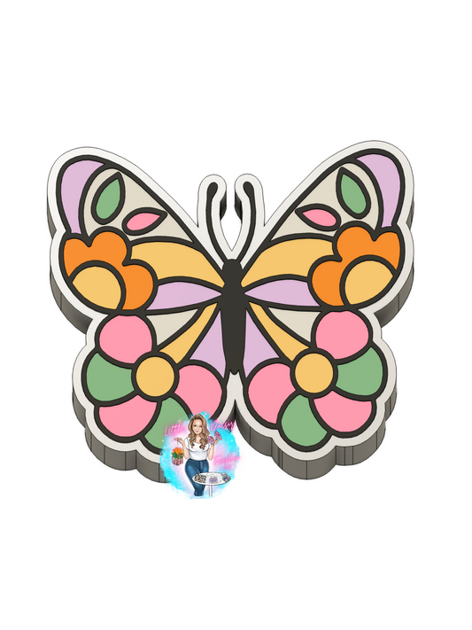 Retro Butterfly  Freshie Mold