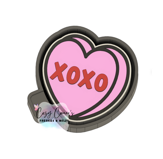 XOXO Candy Heart Valentine's Day Heart Mold