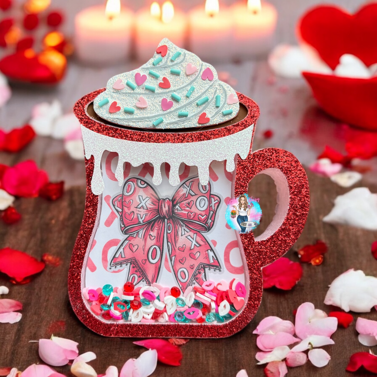 Valentines Day Hot Cocoa Freshie Shaker Mold