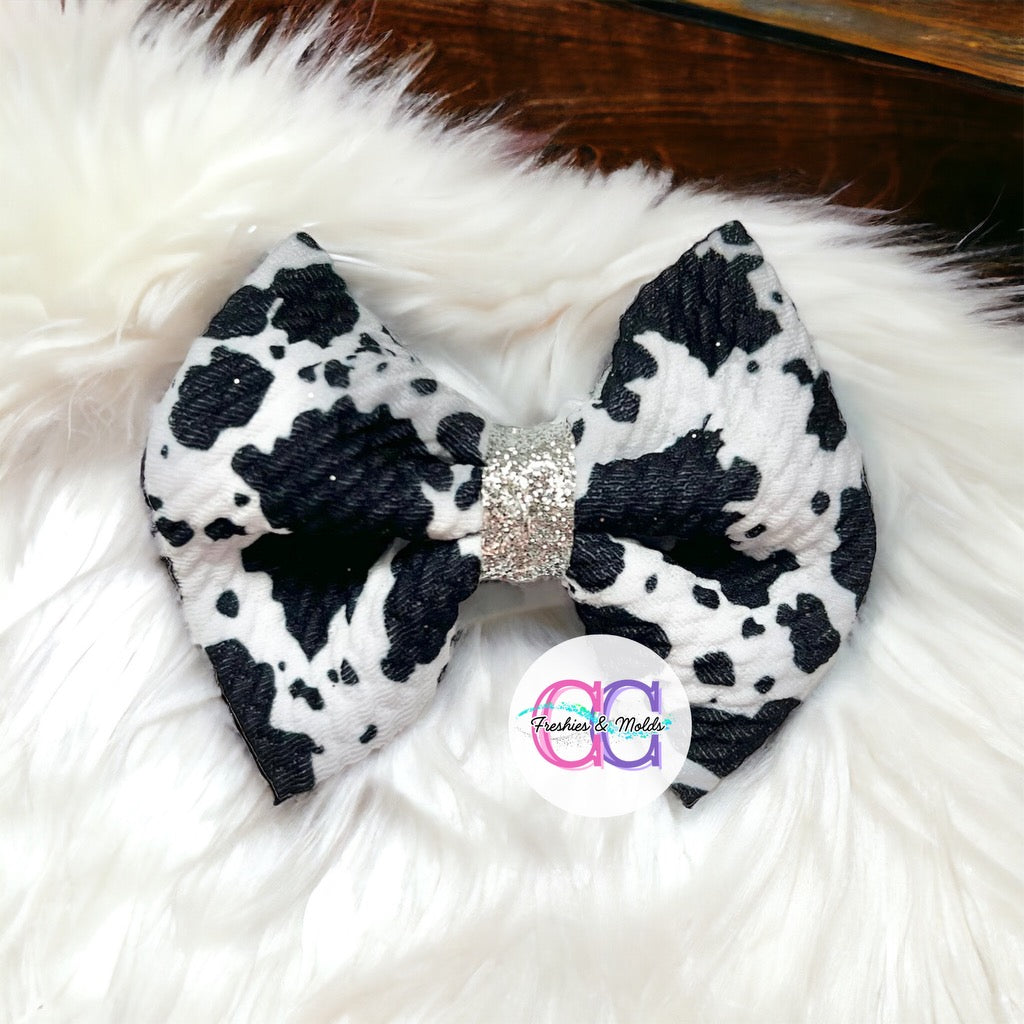 Cow Print Freshie Bow