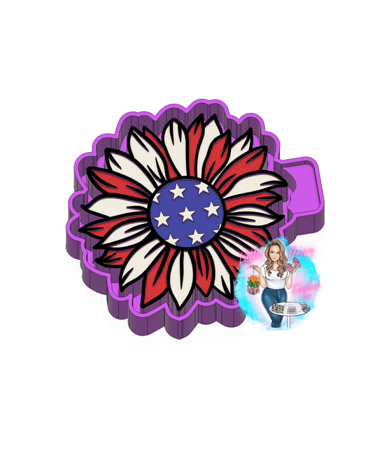 flag sunflower Freshie Mold