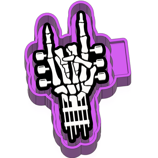 Rock N Roll Skelly  Freshie Mold