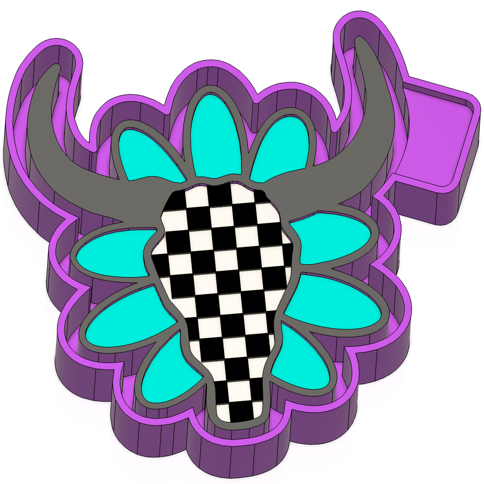 Checkered Bull Freshie Mold