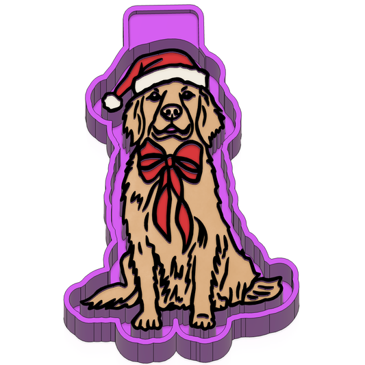 Christmas dog freshie mold