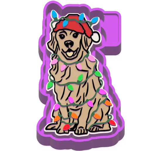 Christmas dog freshie mold