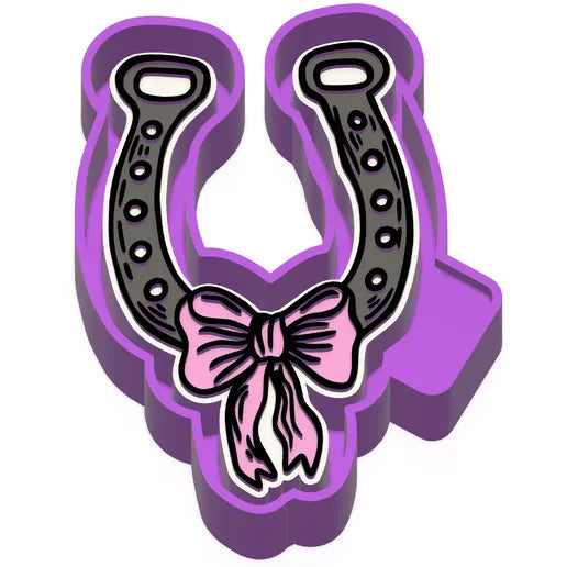 Horseshoe with bow Freshie Mold