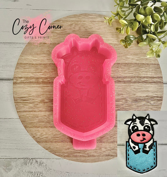Cow In pocket Freshie Mold