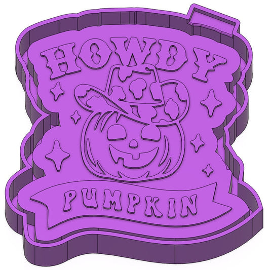 Howdy Pumpkin Freshie mold