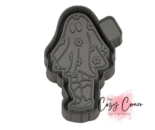 Flower Ghost Cowgirl Freshie mold